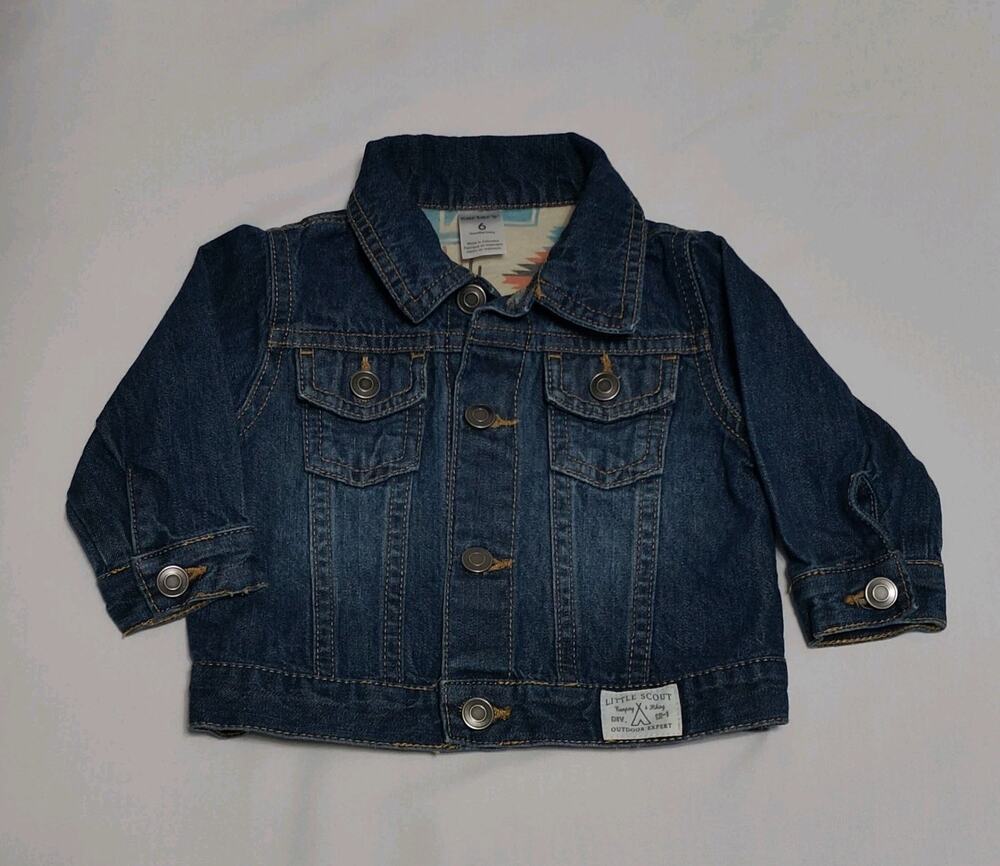 Carter's Little Scout Outdoor Expert Denim Jean Jacket Size 6 Months (EUC)